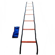 Лестница координационная для тренировок 4м, 7 пласт. перекладин на липучке