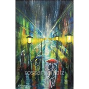 Картина Маслом Цветной дождь фото