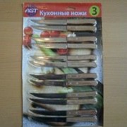 Нож кухонный AST №3 крупный зубчик классик дерев. ручка 5"
