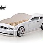Кровать машина объемная Мустанг-3D белый