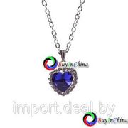 Цепчка с подвеской “Blue Crystal Heart“ фото