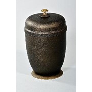 Урна для праха металл, серия ``Муар``, с наборной крышкой, цвета: бронза, медь, серебро