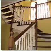 Деревянная лестница комбинированная фото