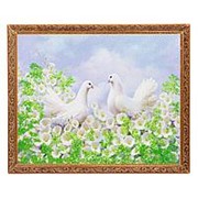 Картина “Влюблённые голуби“ багет 46х56 см Sl545 фотография
