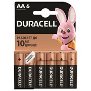 Алкалиновая батарейка Duracell LR6-6BL BASIC фото