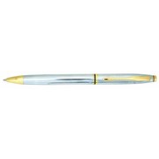 Ручка шариковая, 0,7мм, серебристый корпус, золотые детали, (INDEX) фотография