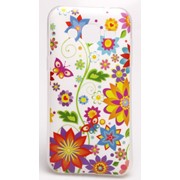 Чехол силиконовый Print для Samsung Galaxy J2 SM-J200H Flowers color фотография