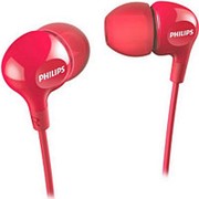 Наушники вкладыши с микрофоном Philips SHE3555RD, мобильная гарнитура, красная фото