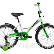 Велосипед Novatrack 20“ Strike 139703 белый-зеленый, защита А-тип фото