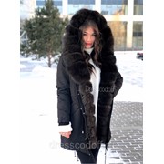 Женская парка с мехом песца фото