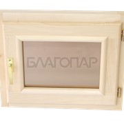 Банное окно (Стеклопакет) 400х500 бронза фото