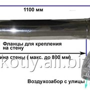 Коаксиальный дымоход D75 мм L образный для газовых котлов Rinnai