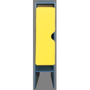 Шкаф М-89-1 секционный (сине-желтый) размер 129х42х130