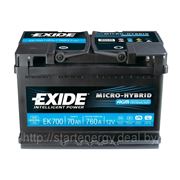 Exide EK700 аккумулятор AGM 70Ah 760A (R+) 278x175x190 mm фотография