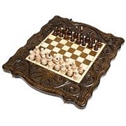 Шахматы + нарды резные Корона 40, Haleyan фото