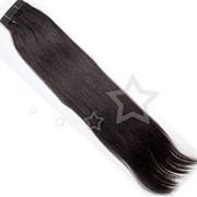 Трессы из натуральных волос 50 см, 100 грамм, №1В фото