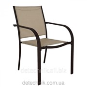 Стулья садовые Miami Stacking Brown and Linen Patio Chairs - Pack of 2