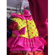 Детская демисезонная куртка 86-110 ушки желтая, код товара 233415528 фото