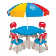 Набор летний Growin up столик + 4 стула, зонт