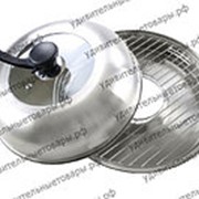 Сковорода гриль-газ D-519 нерж.сталь (стеклянная крышка)