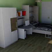 Стенка со шкафом-кроватью и мини офисом фото