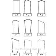 Схемы вертикальных памятников различного размера. фото