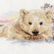 Набор для вышивания крестиком Алиса 1-19 “Северный медвежонок“ 16см.*27см. фото