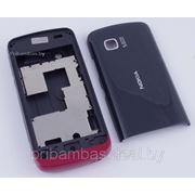 Корпус Nokia C5-03 черный + бордовый ААА класс фото