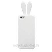 Силиконовый чехол Заяц iPhone 5 белый фото