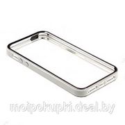 Бампер Uniico для iPhone 5 бело-серебряный фото