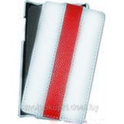 Чехол футляр-книга Art Case для LG L5 белый с красной полосой фото