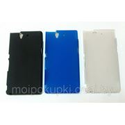 Силиконовый чехол матовый для Sony Xperia Z/L36H синий, белый, чёрный фото