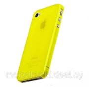 Задняя крышка супертонкая для iPhone 4S/4G желтая фото