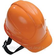 Каска защитная строительная (оранжевая) фото