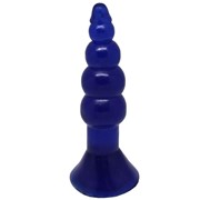 Синяя анальная ёлочка - 17 см. Eroticon 30161 фото