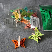Бабочки на прищепке 4х3,3см/12 шт. 6515 фото