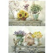 Декупажна карта формат А83 ДК Полка с цветами фото