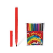 Фломастеры CENTROPEN Rainbow Kids, 12 цветов, смываемые, эргономичные, вентилируемый колпачок, 7550/12 фотография