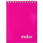 Блокнот INDEX, colourplay, на гребне, лиловый, кл., ламин. обл., А6, 40 л