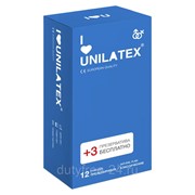 Классические презервативы Unilatex Natural Plain - 12 шт. + 3 шт. в подарок фото