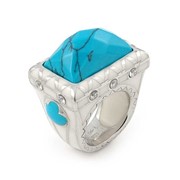 Кольцо, серебро Ag 925° пробы, вставки: камни драгоценные, полудрагоценные, поделочные, цветная эмаль, пр-во Aquarelle (США)