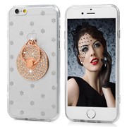 Чехол силиконовый Diamonds Younicou Ring Holder iPhone 6/6s Plus Rondure Clear фото