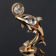 Сувенир «Дельфин“ мини, с кристаллами Сваровски фотография