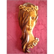 Сувенир из дерева (Обличчя жінки) фото