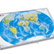 Карта мира 380х590 мм цветной фото