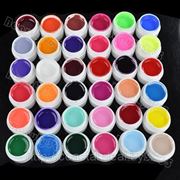36 баночек цветных УФ гелей UV гели фотография