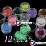 Набор блесков для украшения ногтей Nail Art (12 цветов) фотография