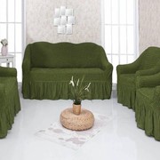 Комплект чехлов для дивана и 2 кресел зеленый фото