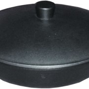 Сковорода чугунная 340/60-2-КАЛД с алюминиевой крышкой