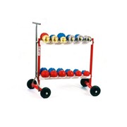Подставка стальная для ядер Polanik на колесиках, вместимость 24 шт. 929-SR-24-W фото
